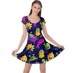 Space Patterns Cap Sleeve Dress by Amaryn4rt