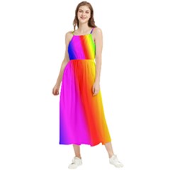 Multi-color-rainbow-background Boho Sleeveless Summer Dress by Amaryn4rt