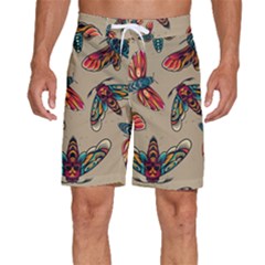 Tattoos Colorful Seamless Pattern Men s Beach Shorts by Amaryn4rt