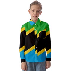 Flag Of Tanzania Kids  Long Sleeve Shirt by Amaryn4rt