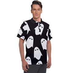 Ghost Halloween Pattern Men s Polo T-shirt by Amaryn4rt