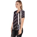 Architecture-building-pattern Women s V-Neck Scrub Top View2