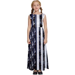 Architecture-building-pattern Kids  Satin Sleeveless Maxi Dress by Amaryn4rt