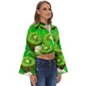 Kiwi Fruit Vitamins Healthy Cut Boho Long Bell Sleeve Top View3