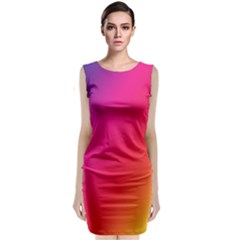 Rainbow Colors Classic Sleeveless Midi Dress by Amaryn4rt