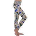 Ceramic-portugal-tiles-wall- Kids  Lightweight Velour Classic Yoga Leggings View3