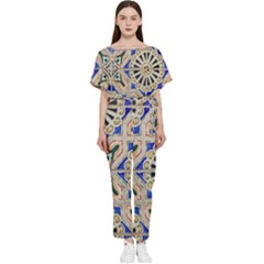 Ceramic-portugal-tiles-wall- Batwing Lightweight Chiffon Jumpsuit by Amaryn4rt