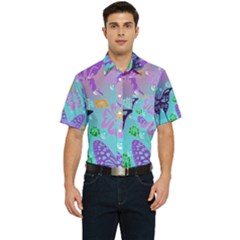 Butterfly Vector Background Men s Short Sleeve Pocket Shirt  by Amaryn4rt