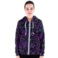 Retro-flower-pattern-design-batik Women s Zipper Hoodie by Amaryn4rt