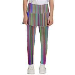 Striped-stripes-abstract-geometric Kids  Skirted Pants by Amaryn4rt