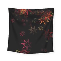 Christmas-background-motif-star Square Tapestry (small) by Amaryn4rt