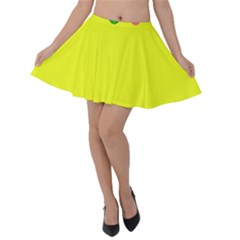 Christmas-bowls-garland-decoration Velvet Skater Skirt by Amaryn4rt