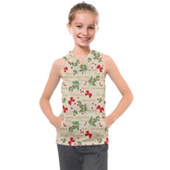 Christmas-paper-scrapbooking-- Kids  Sleeveless Hoodie by Amaryn4rt