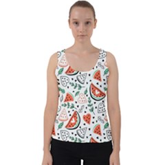 Seamless-vector-pattern-with-watermelons-mint Velvet Tank Top by Amaryn4rt