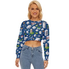 Isometric-seamless-pattern-megapolis Lightweight Long Sleeve Sweatshirt by Amaryn4rt