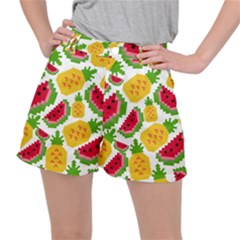 Watermelon-pattern-se-fruit-summer Women s Ripstop Shorts by Amaryn4rt