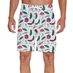 Christmas-background Men s Beach Shorts by Amaryn4rt