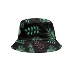 Abstract-seamless-pattern-with-tropical-leaves Inside Out Bucket Hat (kids) by Amaryn4rt