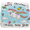 Merry Christmas Xmas Doodle Sketch Cartoon Unicorn Seat Cushion View1