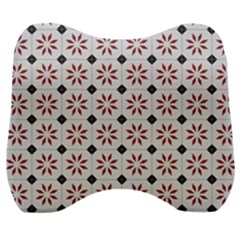 Tile Pattern Design Flowers Velour Head Support Cushion by Pakjumat