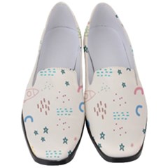 Spaceship Pattern Star Women s Classic Loafer Heels by Pakjumat