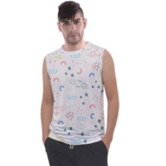 Spaceship Pattern Star Men s Regular Tank Top by Pakjumat