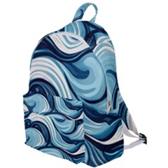 Pattern Ocean Waves Arctic Ocean Blue Nature Sea The Plain Backpack by Pakjumat