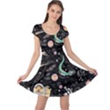 Animals Galaxy Space Cap Sleeve Dress View1