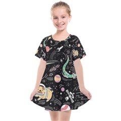 Animals Galaxy Space Kids  Smock Dress by Pakjumat