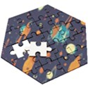 Space Galaxy Planet Universe Stars Night Fantasy Wooden Puzzle Hexagon View3