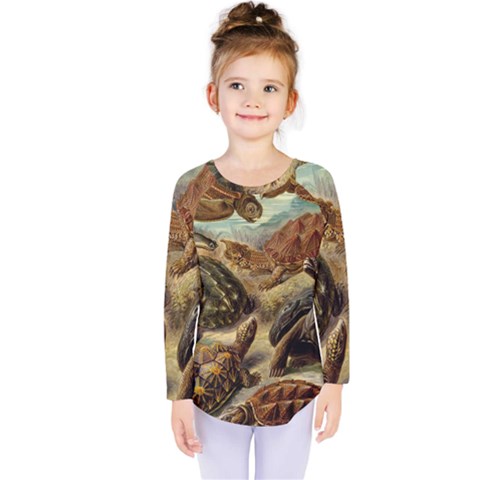 Turtles Leatherback Sea Turtle Kids  Long Sleeve T-shirt by Pakjumat