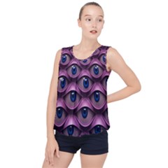 Artistic Eye Psychedelic Bubble Hem Chiffon Tank Top by Modalart