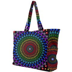 3d Psychedelic Shape Circle Dots Color Simple Shoulder Bag by Modalart