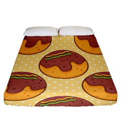 Takoyaki Food Seamless Pattern Fitted Sheet (california King Size) by Sarkoni