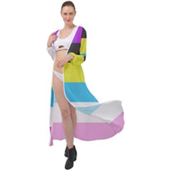 Bigender Flag Copy Maxi Chiffon Beach Wrap by Dutashop