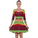 Cake Cute Burger Quarter Sleeve Skater Dress View1