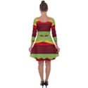 Cake Cute Burger Quarter Sleeve Skater Dress View2