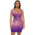 Fireworks On A Purple With Fireworks New Year Christmas Pattern Draped Bodycon Dress View1