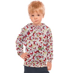 Christmas  Santa Claus Patterns Kids  Hooded Pullover by Sarkoni