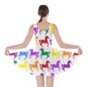 Colorful Horse Background Wallpaper Skater Dress View2