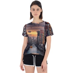 River Buildings City Urban Open Back Sport T-shirt by Sarkoni