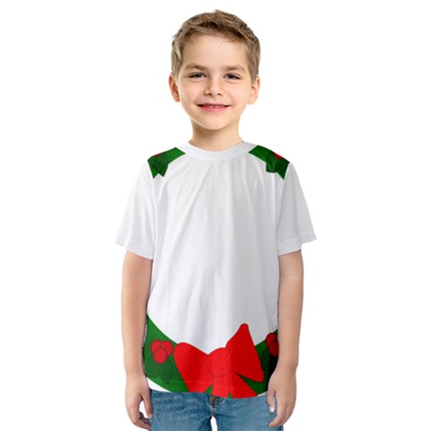 Holiday Wreath Kids  Sport Mesh T-shirt by Amaryn4rt