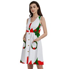 Holiday Wreath Sleeveless Dress With Pocket by Amaryn4rt