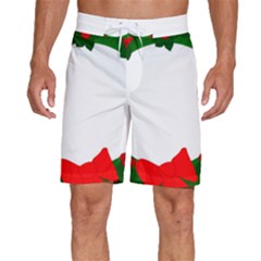 Holiday Wreath Men s Beach Shorts by Amaryn4rt