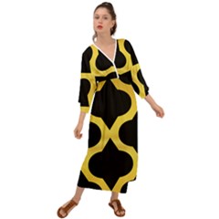 Seamless Gold Pattern Grecian Style  Maxi Dress by Amaryn4rt