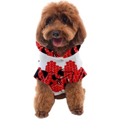 Bee Logo Honeycomb Red Wasp Honey Dog Coat by Amaryn4rt