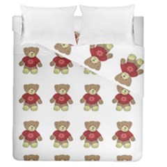 Bear Plush Toys Teddy Bear Duvet Cover Double Side (queen Size) by Amaryn4rt