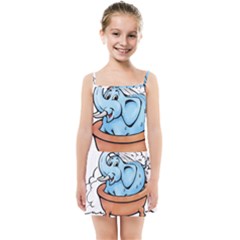 Elephant Bad Shower Kids  Summer Sun Dress by Amaryn4rt