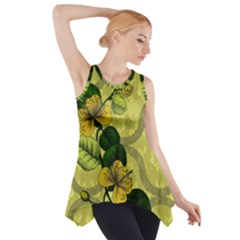 Flower Blossom Side Drop Tank Tunic by Sarkoni