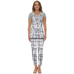 Structure Pattern Network Women s Pinafore Overalls Jumpsuit by Amaryn4rt